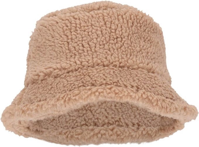Meisjes Muts Effen Beige. Maat: S