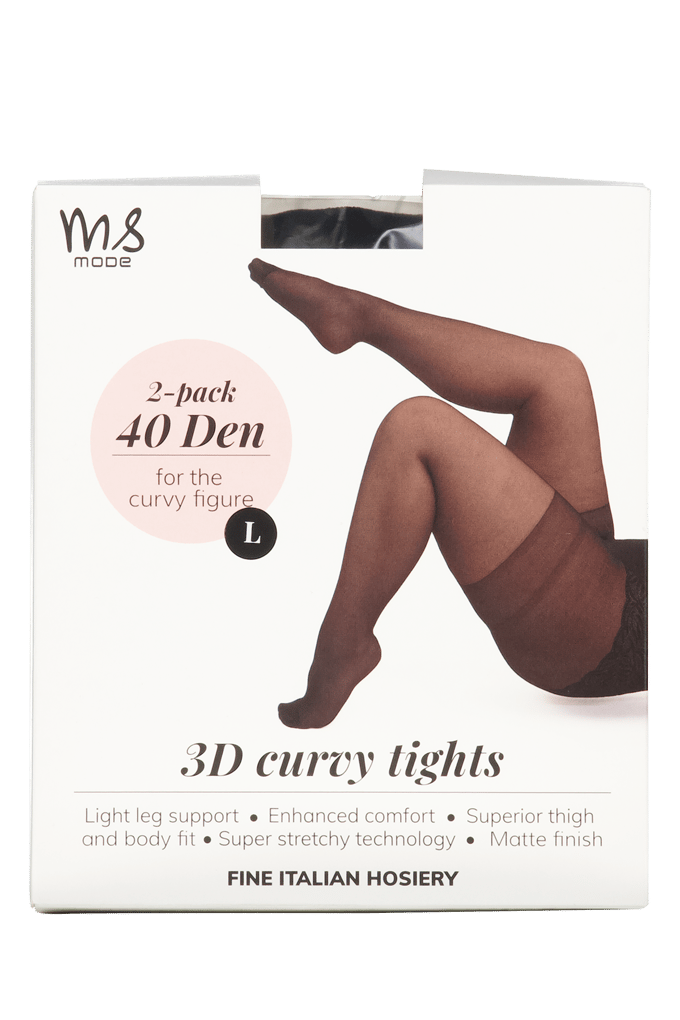 MS Mode Accesoires 2-pack 3D Super stretch panty 40 denier