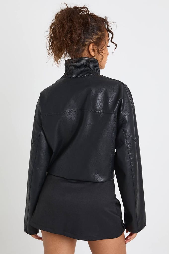 boohoo Dames Chunky Mini Skort met oogjesdetails | Zwart | Maat: 36