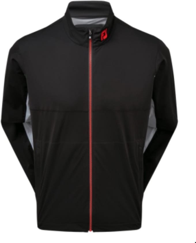 FootJoy HydroKnit Jacket - Zwart/Rood/Grijs - Maat S
