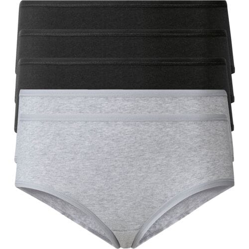 ESMARA 5 dames hipsters (Zwart/grijs, S (36/38))