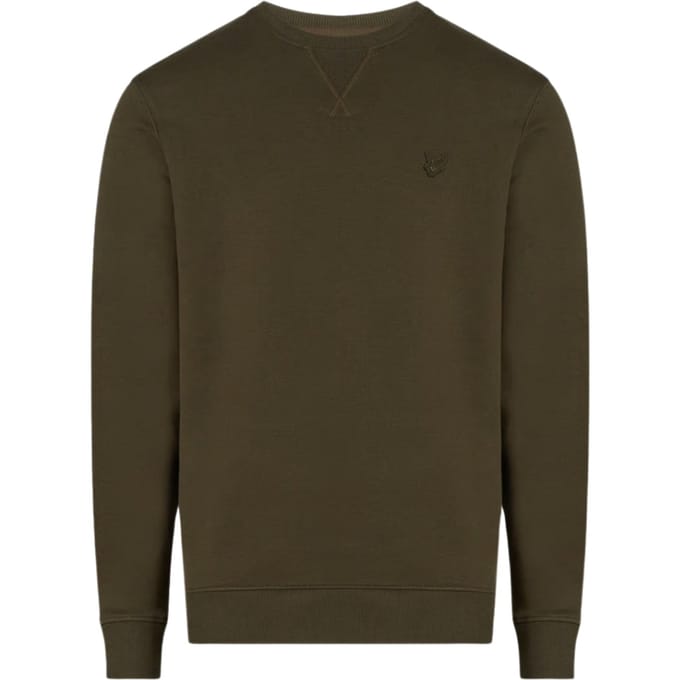 Lyle &amp; Scott Tonal Eagle Form Groene Ronde Hals Trui
