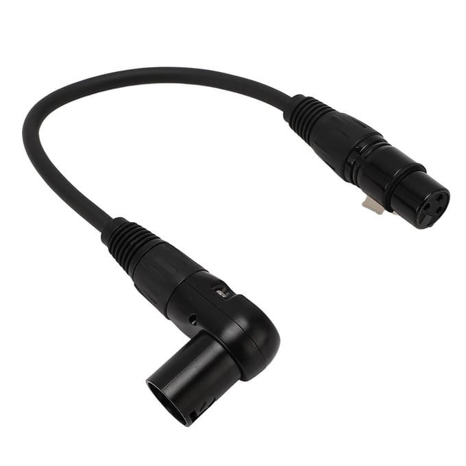 XLR Microfoon Verlengkabel Adapter 90 Graden XLR Male naar Female 3-Pins Microfoonkabel voor Luidsprekers 1.8m/ 6ft