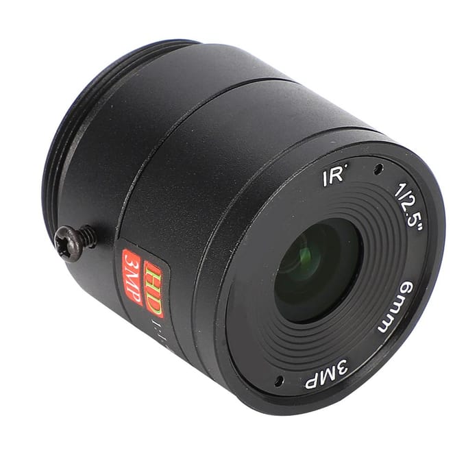 6mm 3MP HD F1.4 1/2.5 CS Mount CCTV Lens voor Camera black