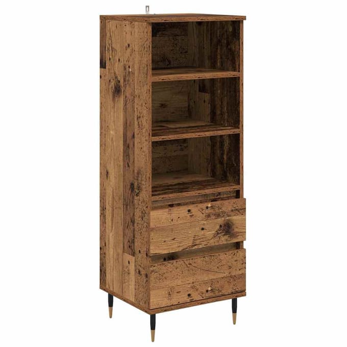 vidaXL Highboard Oud Hout 40 x 36 x 110 cm Bewerkt hout