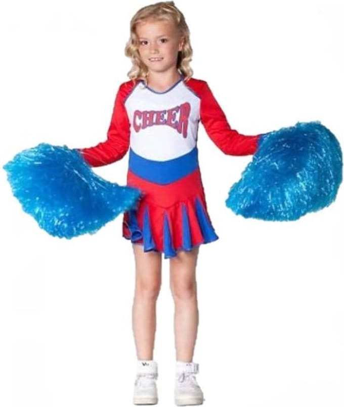 Cheerleader rood/wit/blauw (mt 164)
