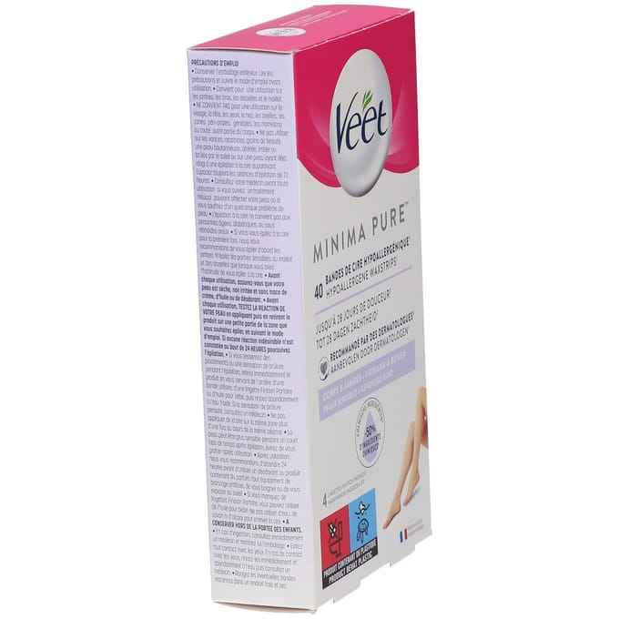 Veet - Ontharingsstrips - Benen & Lichaam - Hypoallergene Minima - 40 stuks