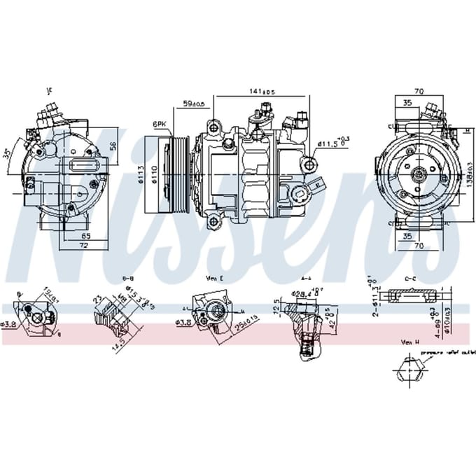 Compressor airconditioning NISSENS 890893