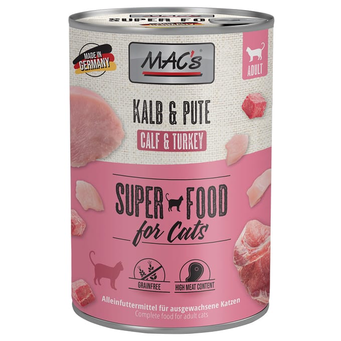 MAC's CAT - blik 6x400g - kalfsvlees & kalkoen