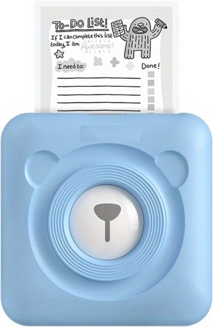 Livano Mini Printer - Mobiele Fotoprinter - Draadloos Pocket Printer - Voor Mobiel - Blauw