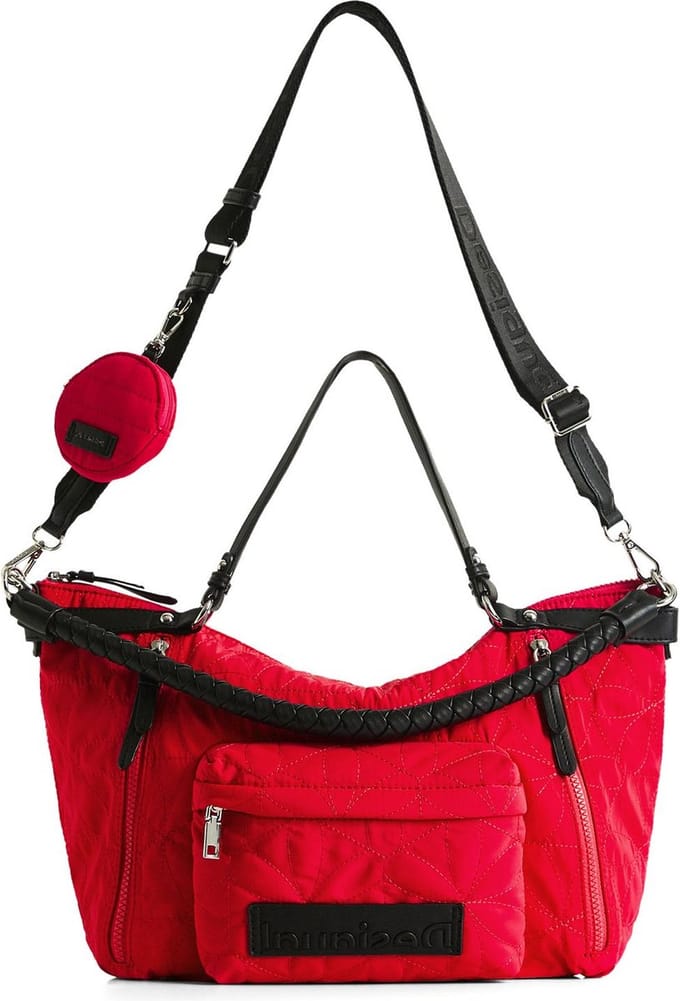 Desigual Handtas Schoudertas Bols Prisma Libia Hand Bag Fuchsia Roze