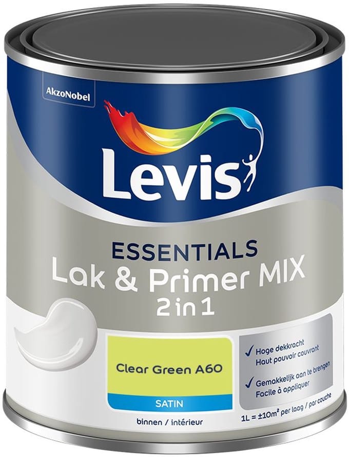 Levis - Essentials Lak & Primer Mix - Clear Green A60 - Mengverf - 1 L