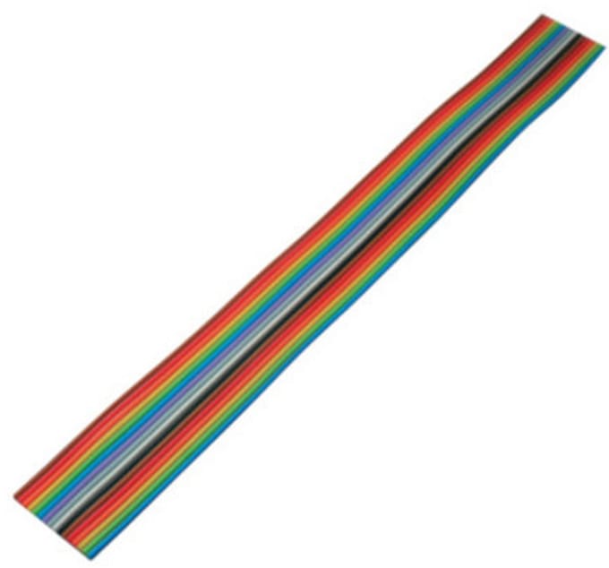 Flachkabel farbig Raster 1,27mm 16 pin 3m
