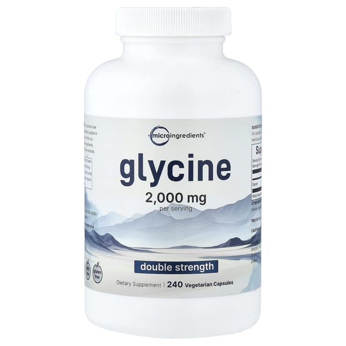Micro Ingredients, Glycine, 240 Plantaardige Capsules (500 mg per capsule)