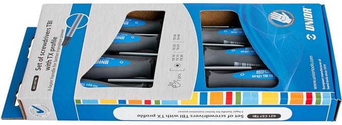 UNIOR Torx schroevendraaier set 7 delig TX10 - TX40