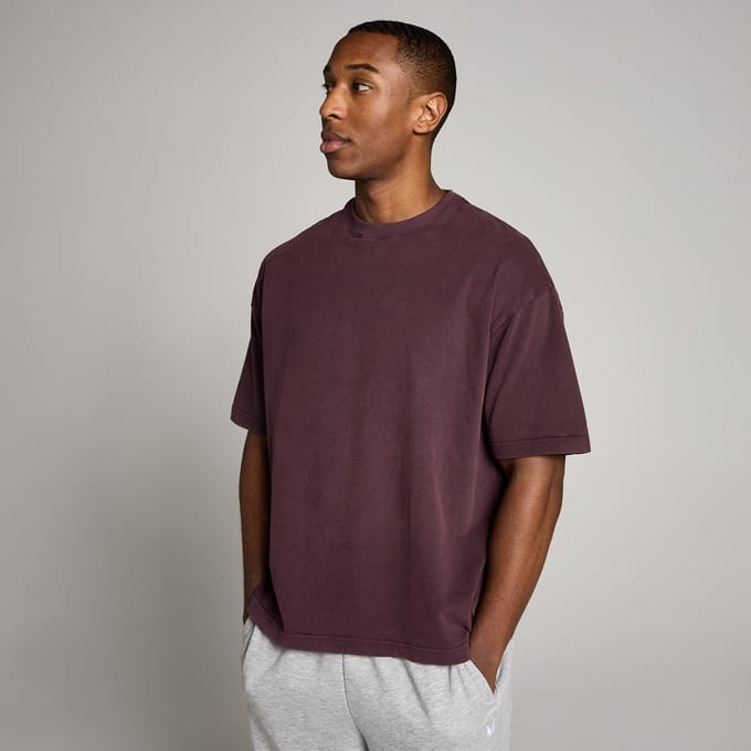 MP Heren Washed Oversized Katoenen T-Shirt - Fudge - M
