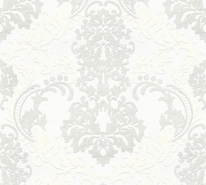 BAROK BEHANG - Wit met glitters  - AS Creation Neue Bude 2.0