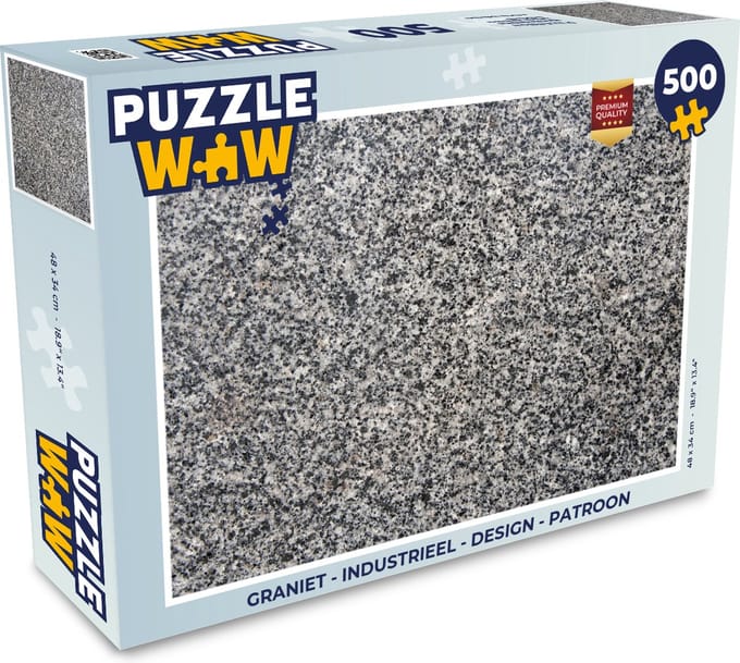 Puzzel Graniet - Industrieel - Design - Grijs - Legpuzzel - Puzzel 500 stukjes