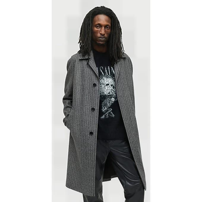 AllSaints Goodman Coat Brown Größe: 36 | Einreihige Mäntel Outlet | Herren | Braun