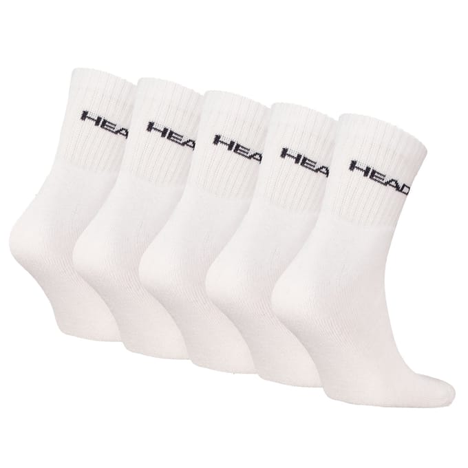 HEAD unisex 5P halfhoge sokken elements wit