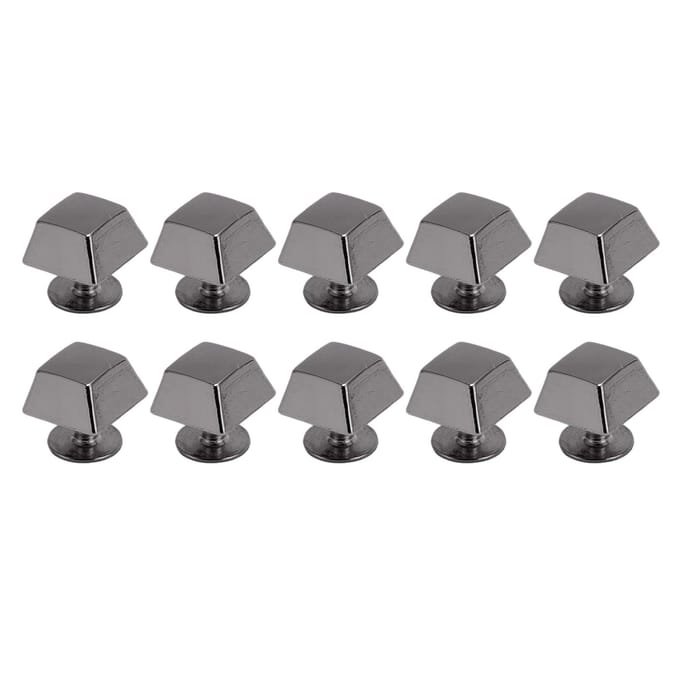 30 Ensembles Bouton Rivet à Vis 12mm Forme Carrée Trapézoïdale Couleur Vive Haute Résistance Pieds de Sac à Main argenté