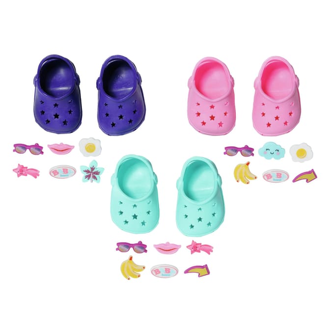 ZAPF CREATION – BABY born 43 cm – badschoenen – Crocs-stijl – pins