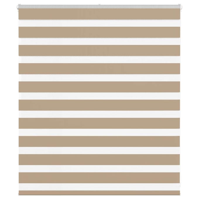 vidaXL - Zebra - Blind - 120x100 - cm - stofbreedte - 115,9 - cm - polyester - zandbruin