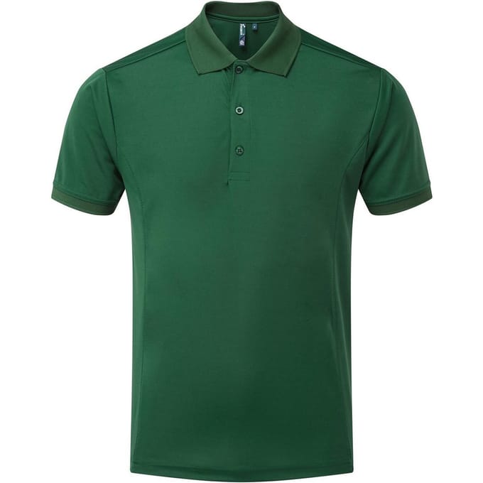 Premier Heren Coolchecker Poloshirt (Fles groen)