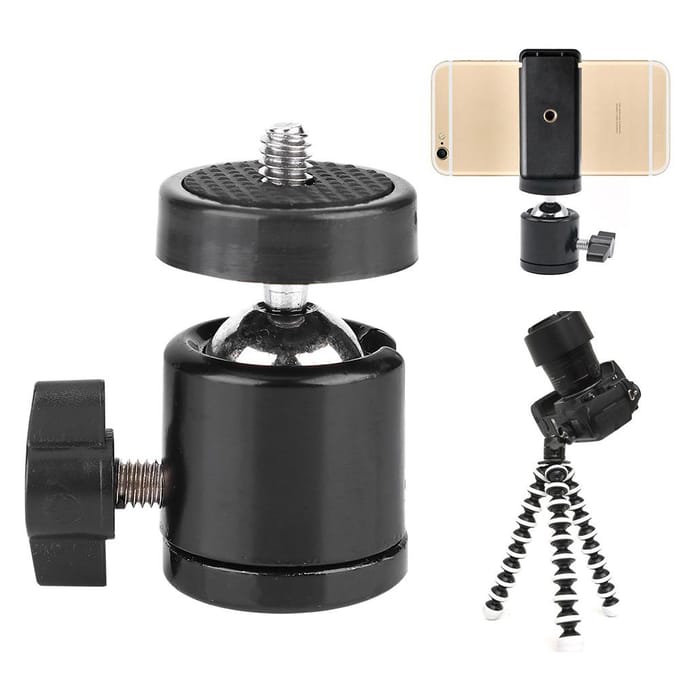 Q29 Aluminiumlegering Mini Kleine Speciale Balhoofd voor Digitale Camera Statief gray