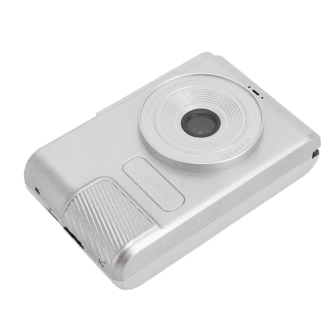 Digitale Camera 48MP 4K 16x Digitale Zoom 2.4 Inch Scherm Draagbare Compactcamera voor Kinderen Studenten zilver