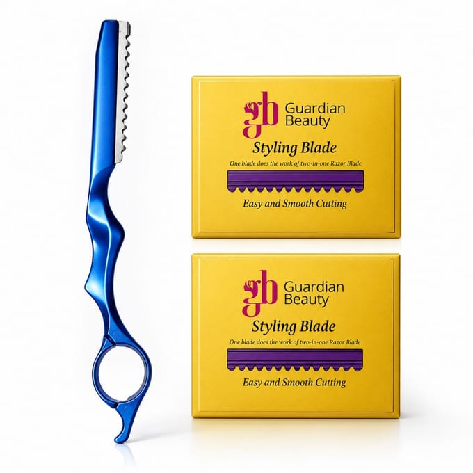 Guardian Beauty Feather Styling Scheermes - Inclusief 10 Premie Feather Mesjes + 10 Extra