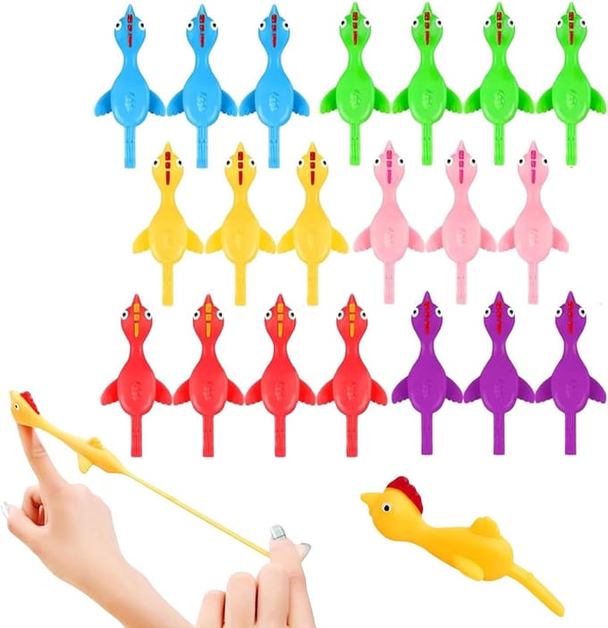 Vinger Katapult Speelgoed voor Kinderen - Leuke Kippen Mix, Buiten Activiteiten en Spelletjes
