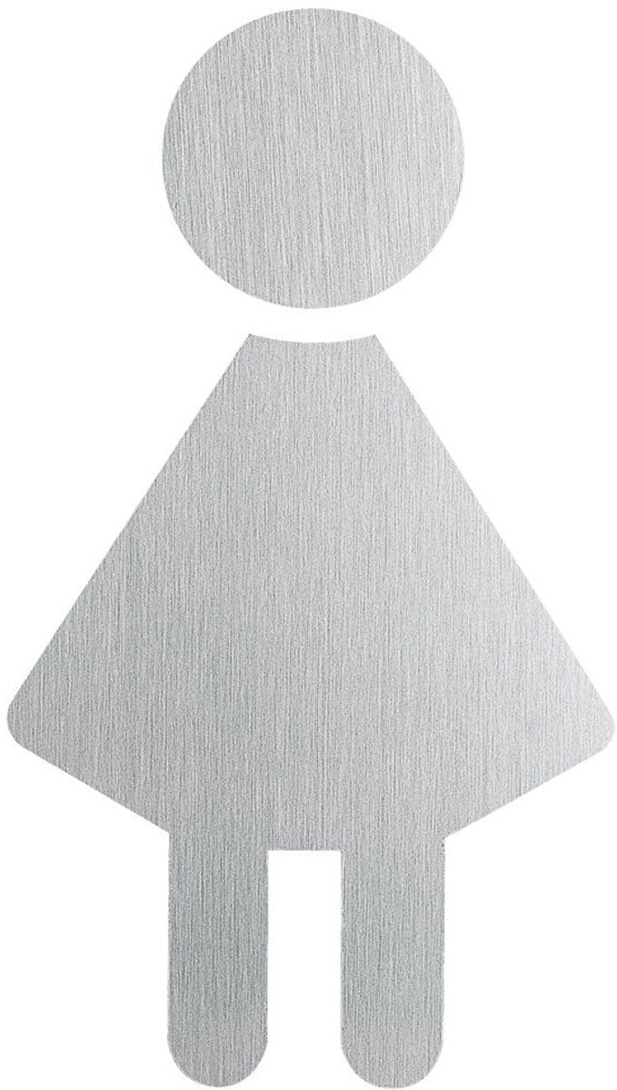 WC bordje damestoilet, roestvrij staal, 150 mm