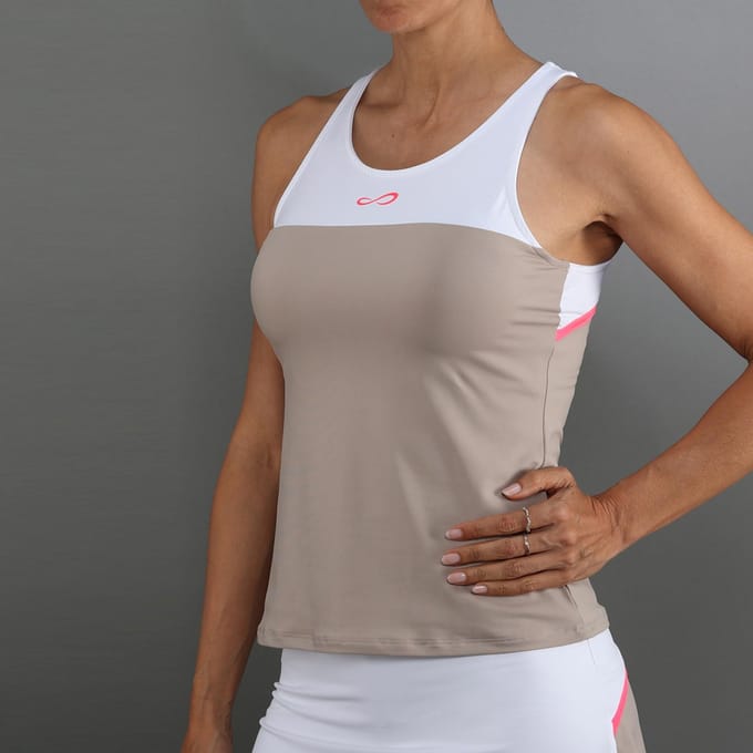Endless Bloom Tanktop Dames-beige, wit