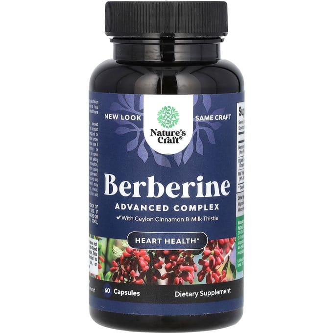 Nature's Craft, Berberine, Geavanceerd Complex, 60 Capsules