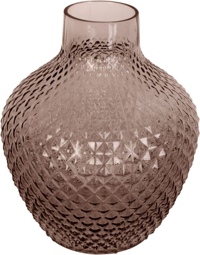 Present Time Vaas Delight - Large - Glas Chocolade Bruin - Ø21x25cm - Modern