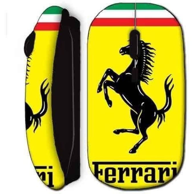 Souris sans fil logo ferrari italie noire
