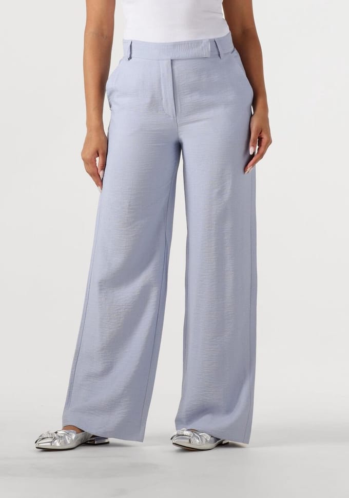 EDITED Amou Trousers Broeken Dames - Lichtblauw - Maat 38