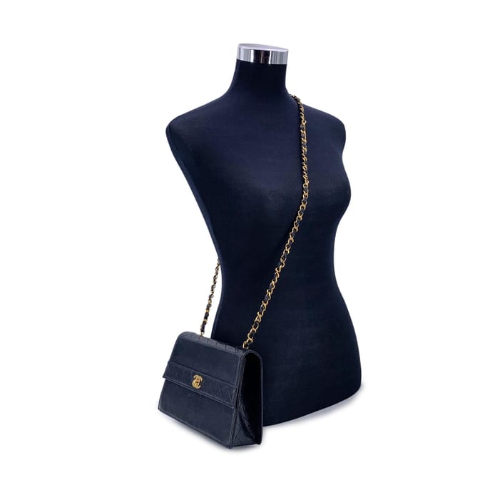 Chanel Vintage Leren Schoudertas Trapezio