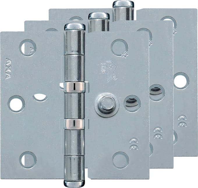 AXA veiligheidsscharnier | SKG ** | 76 x 76 mm | rechte hoeken | 3 STUKS