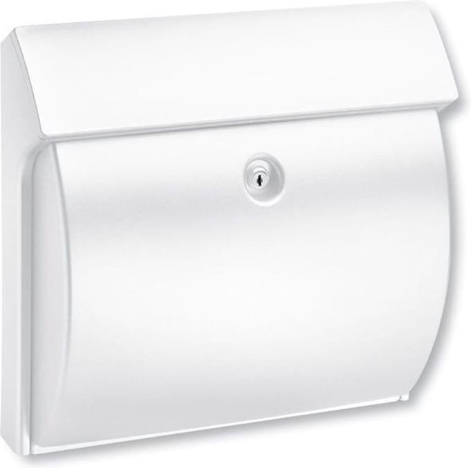 Burg Wachter Brievenbus Classico 4931 - Kunststof - Wit - 38,4x37,5x14,5 Cm