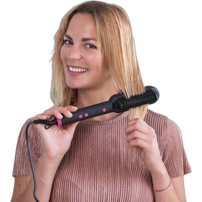 Brosse de Lissage - InnovaGoods - Cestrus - Céramique - 5 Niveaux de Température - Ergonomique zwart
