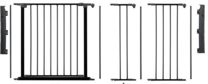 Babydan Flex Traphekje - Overloop - 2 x deur - 197 - 205 cm - Schroefbevestiging - Zwart
