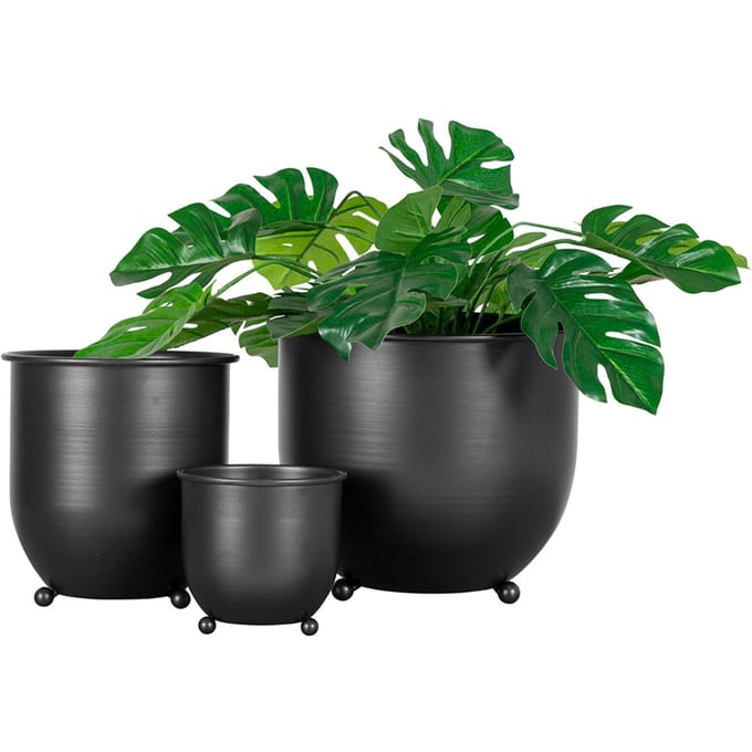 House Collection Bloempot Set Ingrid Zwart