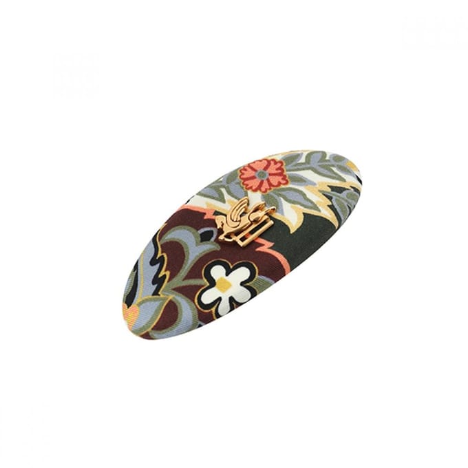 Etro Wf6b0002aa044 X0890 Bloemen Paisley Zijde Haarclip WF6B0002AA044 X0890 black