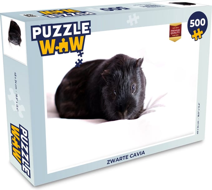 Puzzel Zwarte cavia - Legpuzzel - Puzzel 500 stukjes