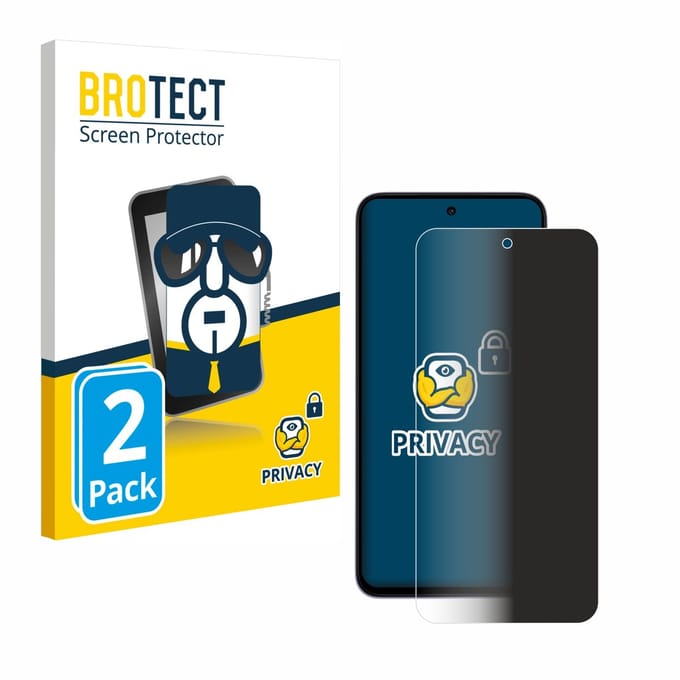 BROTECT - privacy screenprotector voor Xiaomi Redmi 15 - Folie Beschermfolie Blauwlichtfilter 2 Stuks