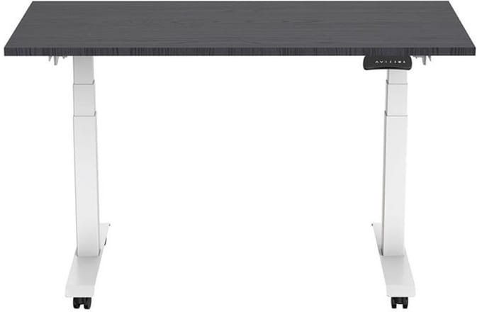 Euroseats Elektrisch Bureau - verstelbaar, opklapbaar en verrijdbaar - 160x80 cm - Wit frame - Shadow eik