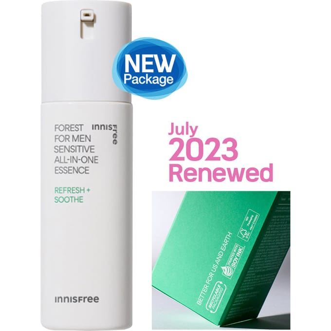 innisfree - Forest For Men All-In-One Essence - 3 Types 2023 Version - Sensitive