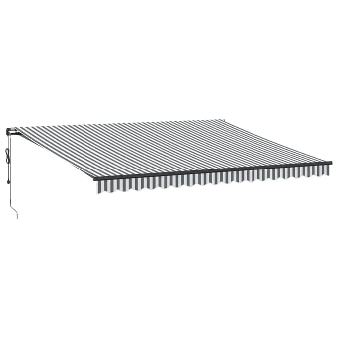 vidaXL - Luifel - automatisch - uittrekbaar - 450x350 - cm - antraciet - en - wit